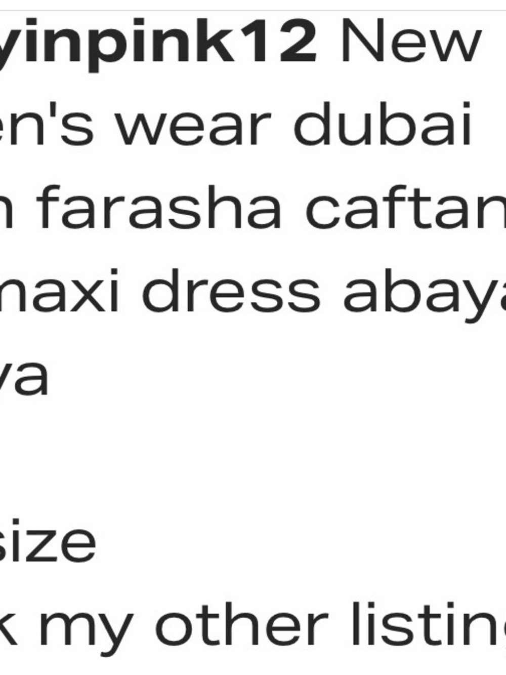 Source Unknown White Maxi Kaftan Dress
